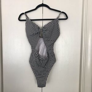 Juicy Couture Checkered Swimsuit with Keyhole
